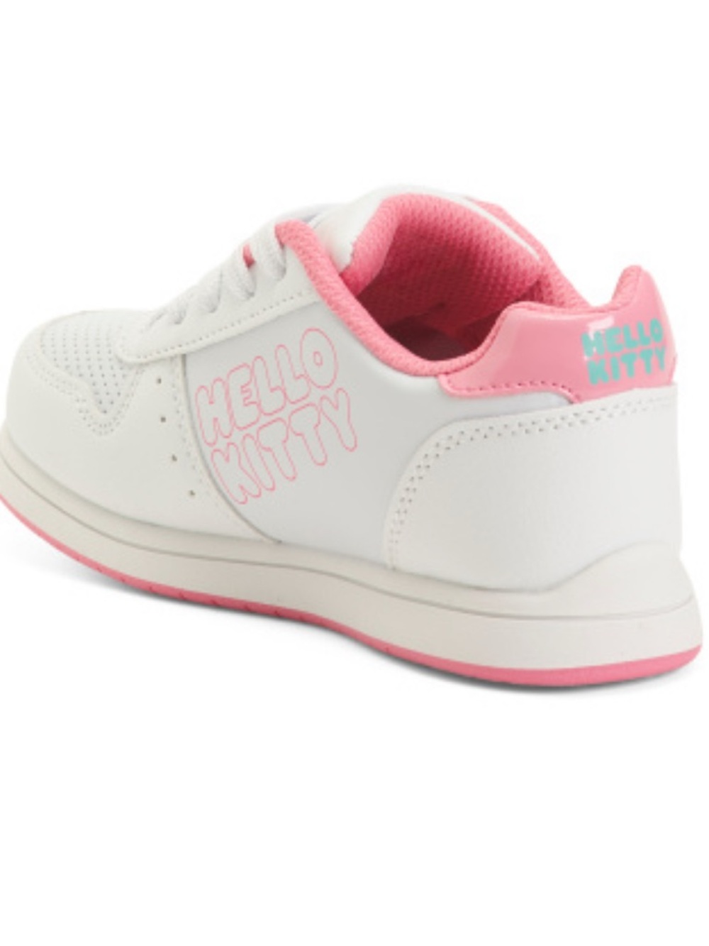 Hello Kitty White and Pink Kids Sneakers with Rainbow Graphic - Picture 2 of 2